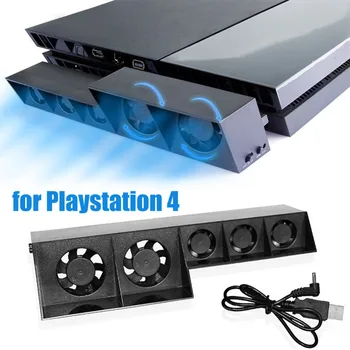 

VODOOL USB Cooling Fan 5 Cooler External Turbo Temperature Control Heatsink Fans For Sony PlayStation4 PS4 Game Console Host