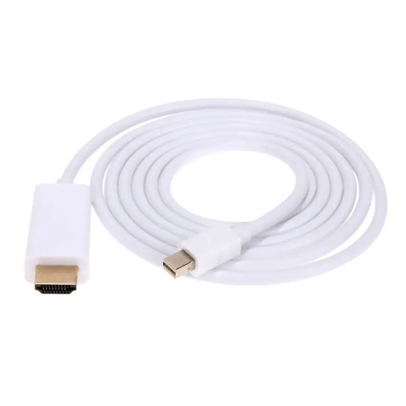 1.8m mini DP to HDMI Adaptor Mini Displayport Male to HDMI Male Video Converter Adapter Cable For Apple Macbook Pro Air