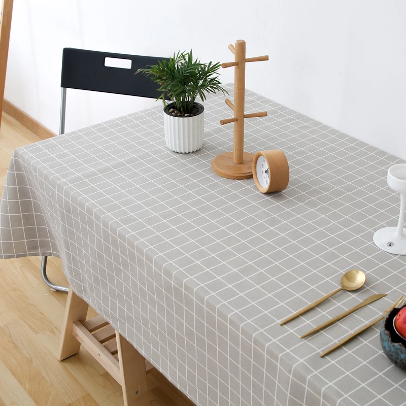 

Table cloth fabric cotton and linen solid color small fresh Japanese style Nordic plain coffee table rectangular simple modern