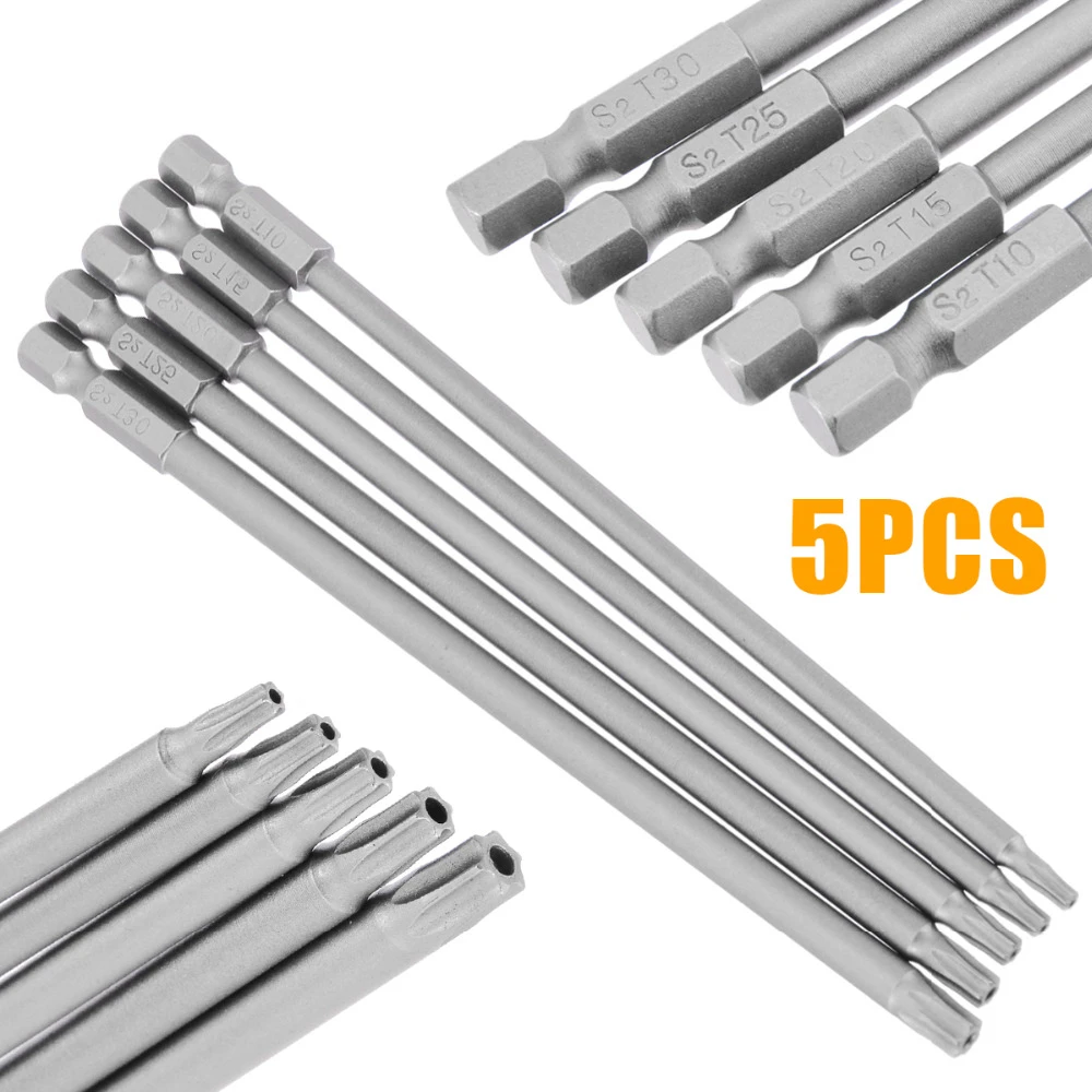 DealMux 10 pezzi T15 punte per cacciavite Torx magnetico attacco esagonale da 1/4 di pollice lunghezza da 5,9 pollici S2 sicurezza tamper kit cacciavite strumenti DealMux 10 pezzi T15 punte per cacciavite Torx magnetico attacco esagonale da 1/4 di pollice lunghezza da 5,9 pollici S2 sicurezza tamper kit cacciavite strumenti