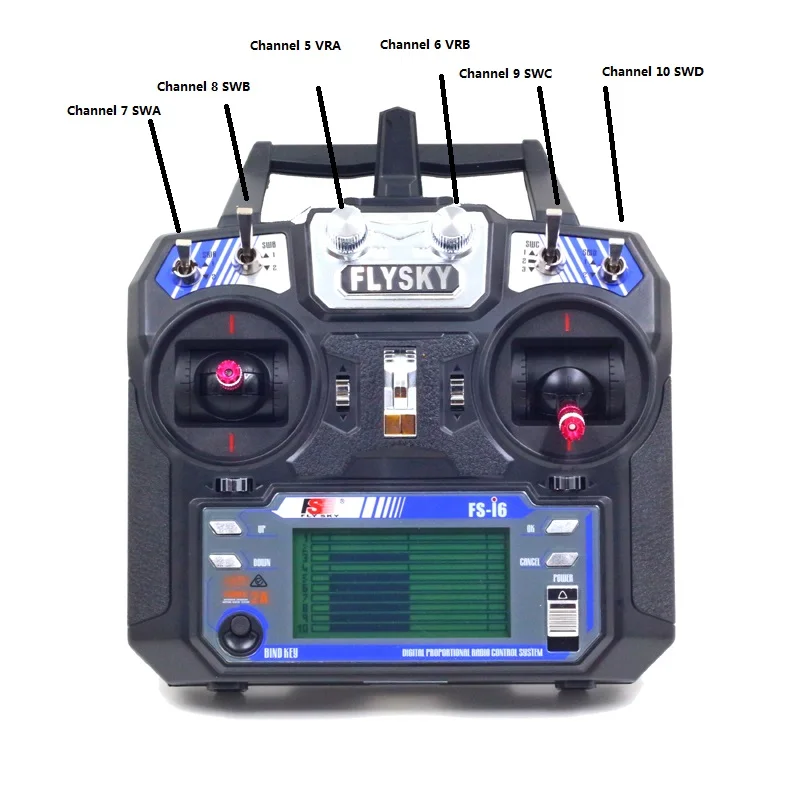 FATJAY 2 4G Flysky 10 канальный трансмиттер с приемником iA10B радиус действия 1 км