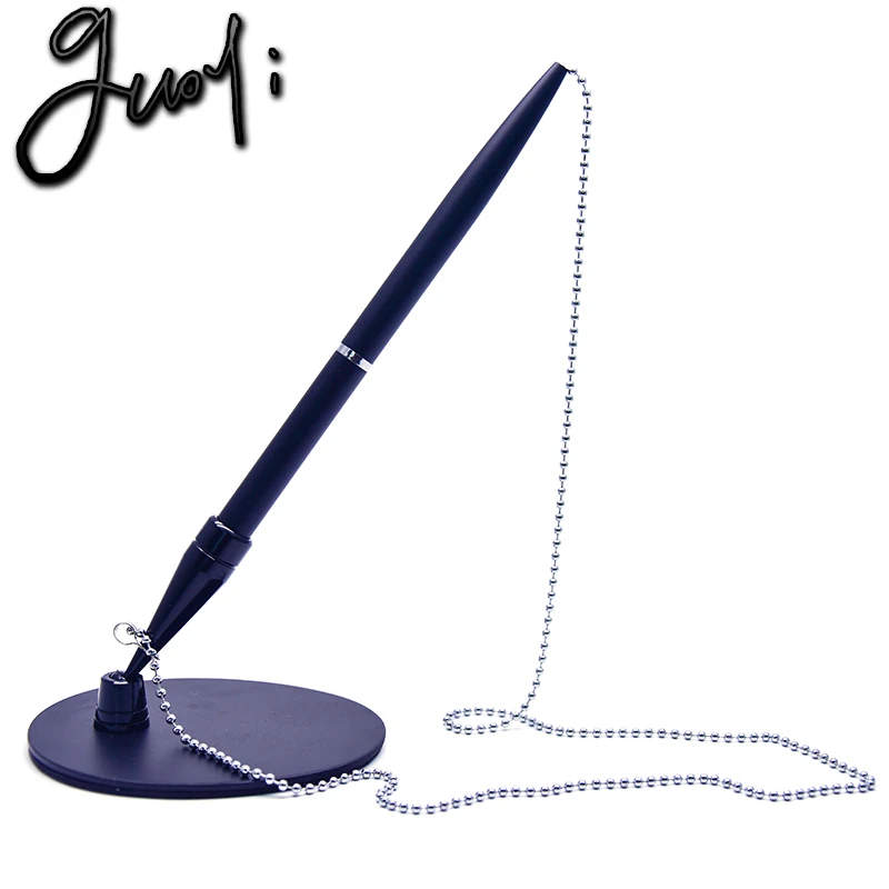 Guoyi A045 new metal black Pedestal ballpoint pen Office stationery