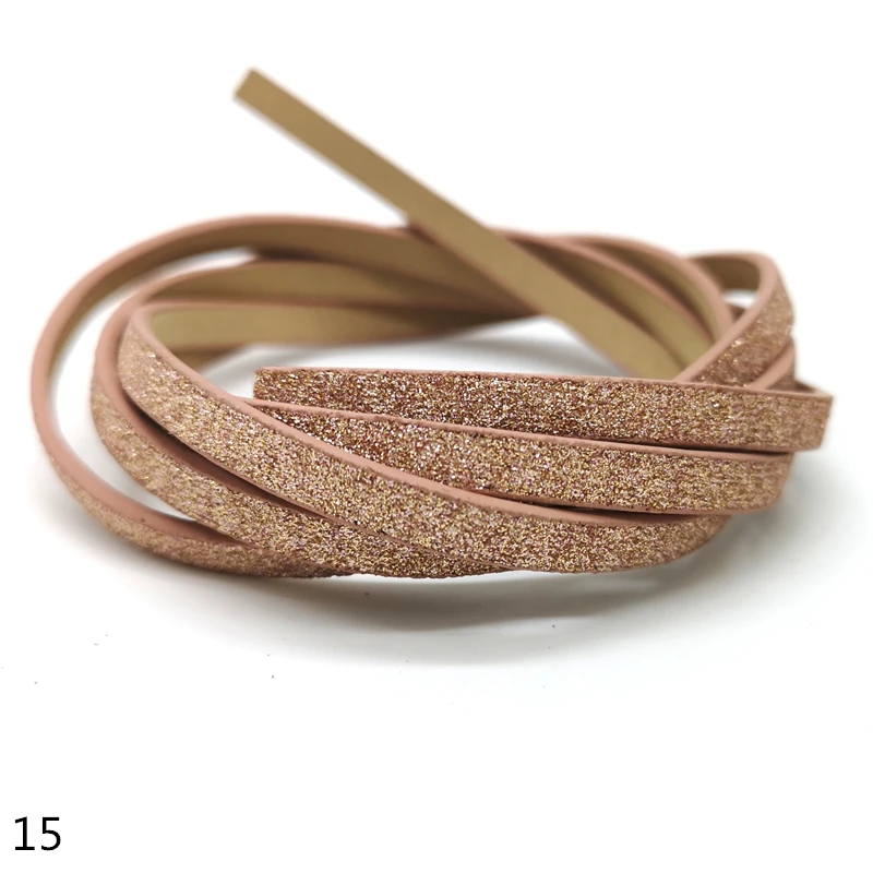 1,2 м х 5 мм кожаный шнур веревка из полиуретана Diy ювелирных изделий Аксессуары модные материалы для изготовления ювелирных изделий для браслета, 1 шт./лот - Цвет: 15