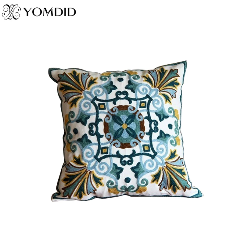 

Hot new national style sofa /car cushions Creative fashion Plaid decorative Pillowcases Hand-embroidered cojines