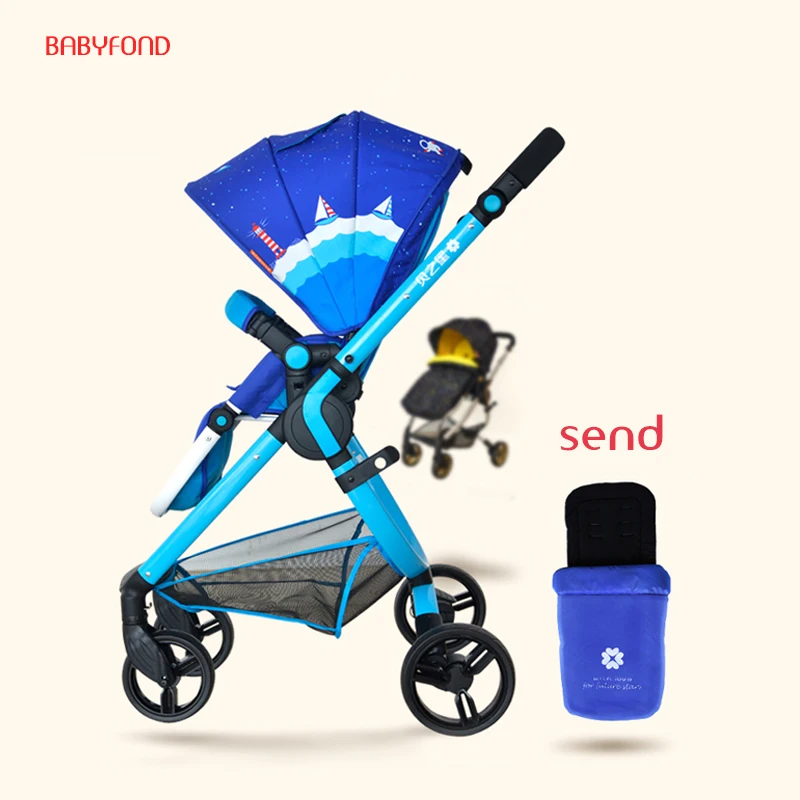 Коляска для детей 2 в 1 складная детская коляска с высокой посадкой|pram baby stroller|pram
