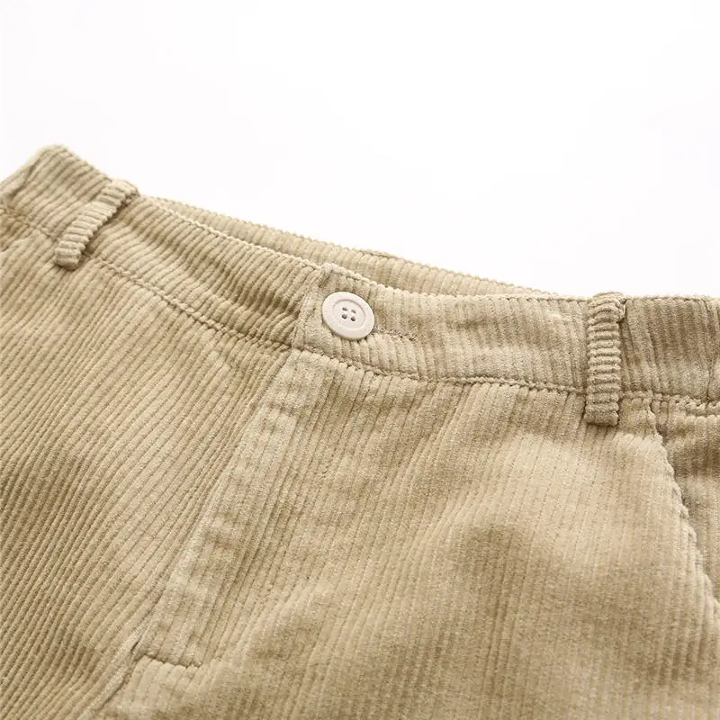 Осенне-зимние вельветовые штаны для женщин, винтажные повседневные плотные теплые брюки с высокой талией, женские свободные уличные широкие брюки Q654