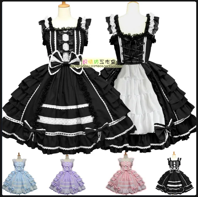 6 видов платье принцессы для девочек платье Золушки на Хэллоуин викторианская готика Лолита карнавальный костюм Многослойные женские вечерние платья горничной
