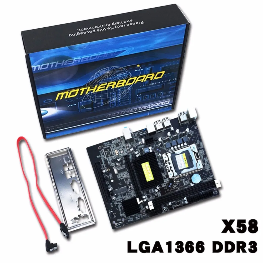 X58-1336 материнская плата LGA1366 Поддержка DDR3 памяти USB2.0 24/7 SATA 3 ГБ/сек. разъем