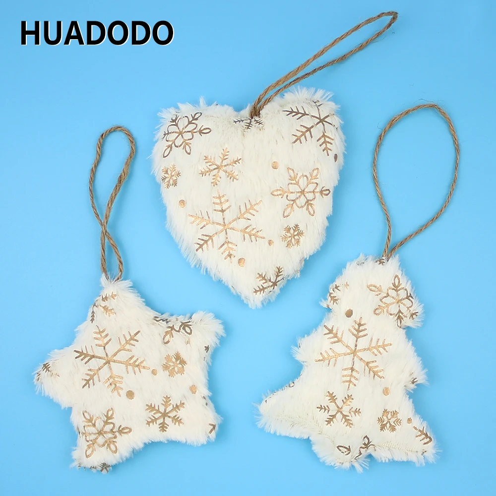 

HUADODO 1Pcs Heart Star Tree Christmas Pendant Ornaments For Christmas Tree Pendant Party Decorations Supplies