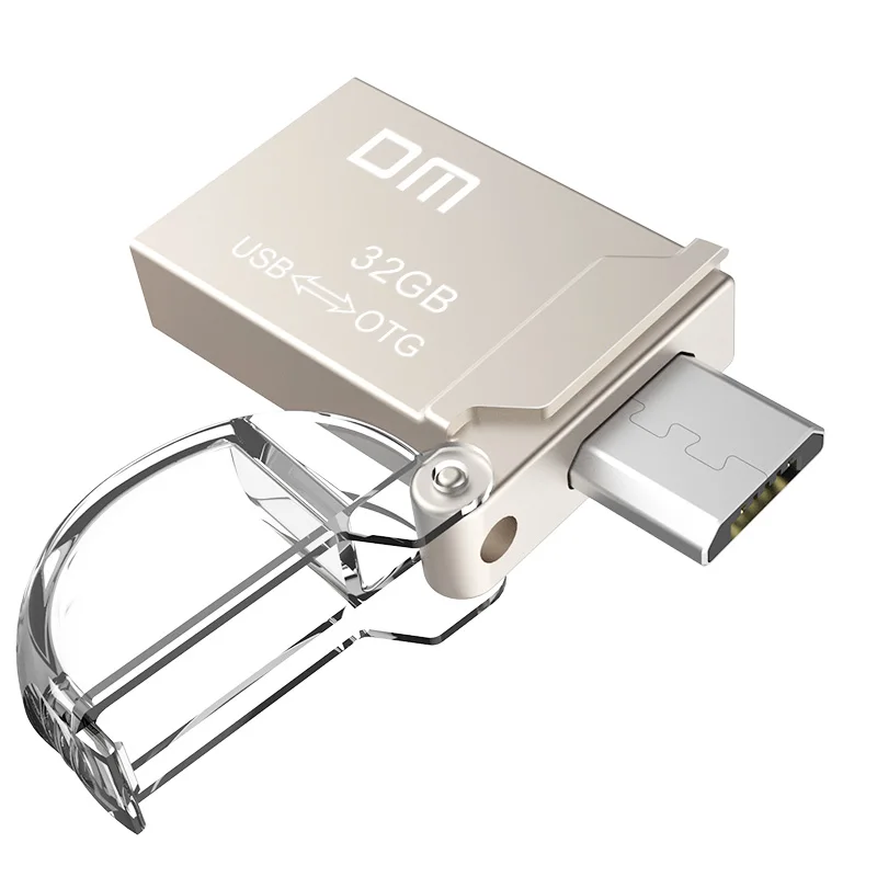  Free shipping DM PD008 8GB 16GB 32GB USB2.0 with double connector used for OTG smart phone and comp