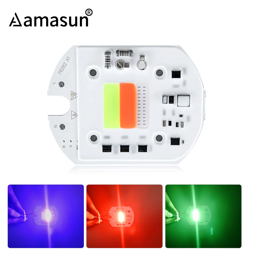 

LED COB Chip 30W Power LED AC 220V 110V Smart IC No Driver DIY For Floodlight Decoration Red Green Blue Alternation Light
