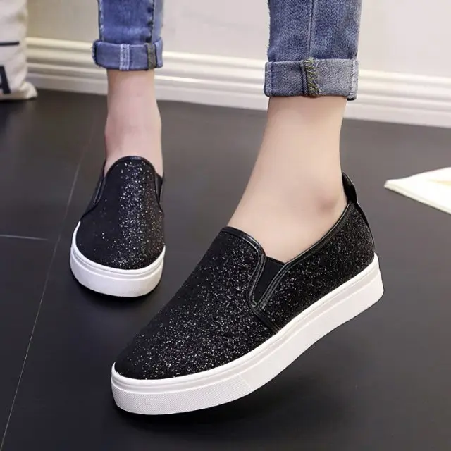 ladies black sparkly shoes