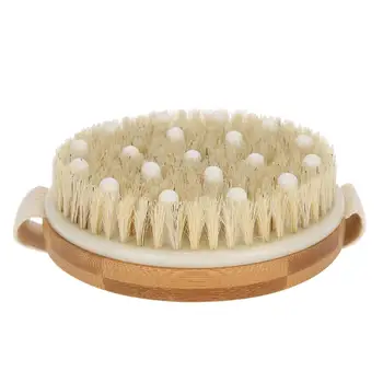 

Bath Brush Shower Brush Boar Bristles Wash Scrubber Exfoliating Bathing Shower Dead Skin Removal Detoxification Body Massager
