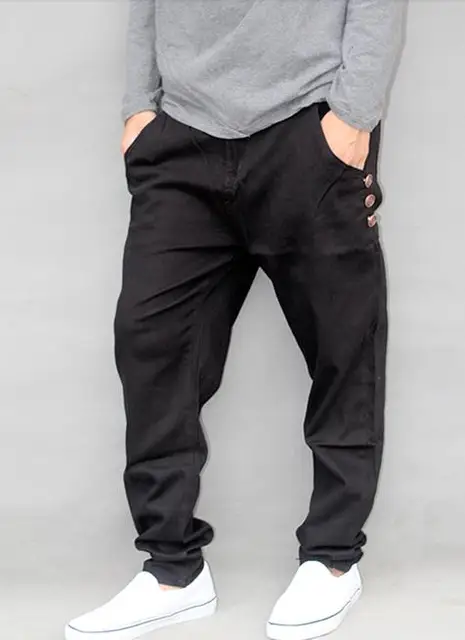 black tapered pants mens