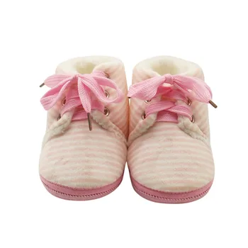 

Newborn First Walkers Baby Boys Girls Shoes Winter Warm Booties For Newborns Infant Bebe Prewalkers Toddler Baby Striped Boots