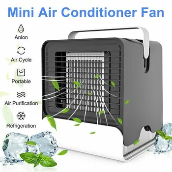 

Portable Mini Air Conditioner USB Air Cooler Cool Cooling Fan With USB Cable For Bedroom Artic Cooler Fan LED 4D17