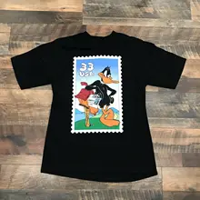 Camiseta Vintage de colección de sellos USPS pato Daffy Tunes DE LOS Bros Looney 1999