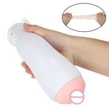 Male Masturbator Realistic Vagina Pussy Vibrating Aircraft Cup Vagina Real Pussy Masturbation Cup Sex Toys For Men Adult Product