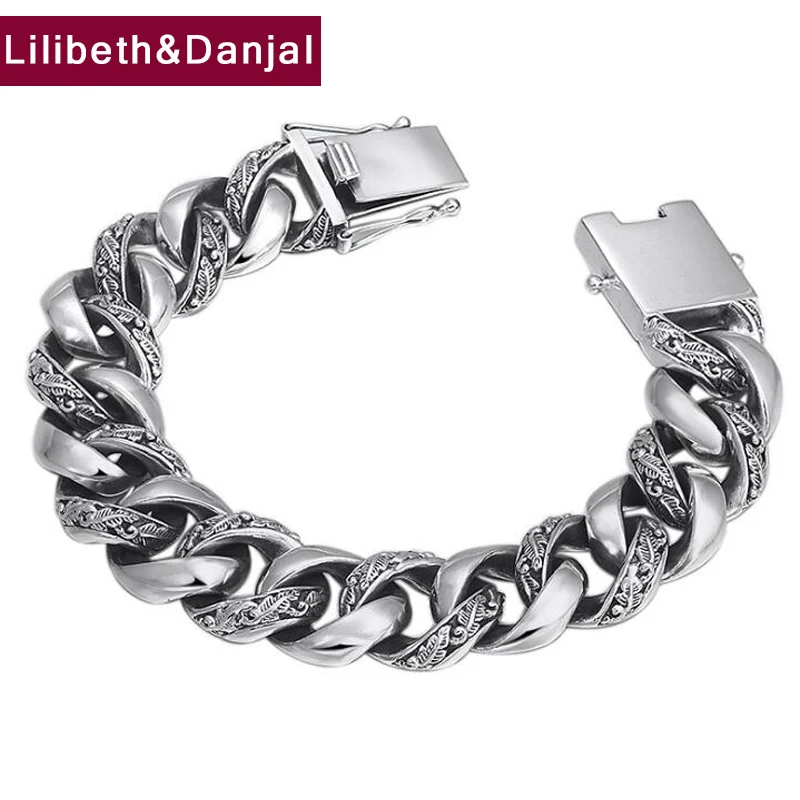 

Charm Women's bracelets Bangle 100% 925 Sterling Silver Jewelry for men femme friendship Bracelet pulseras mujer moda 2019 B32