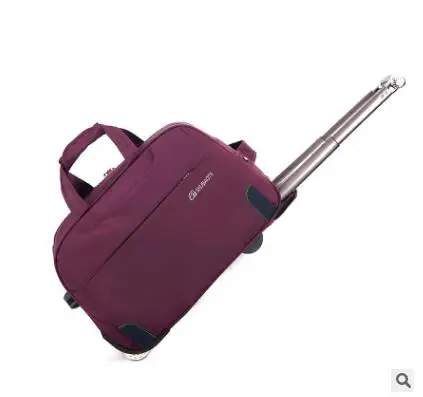 Large Purple Брендовая мужская сумка для багажа на колесиках, дорожная сумка для багажа на колесиках, Оксфорд, водонепроницаемая сумка для багажа, сумка для путешествий, сумки для вещей - Цвет: Large Purple