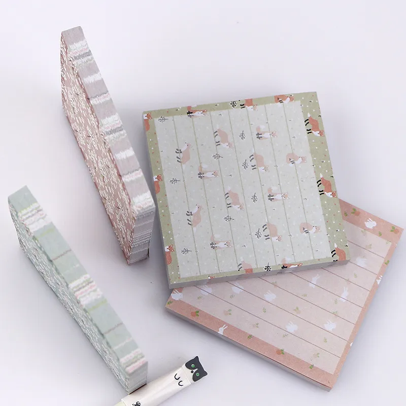 

Floral Animal Cartoon Colorful Sticky Notes Hot Self-Adhesive Memo Pad Cute Planner Stickers Paper Bookmarks Leave A Message