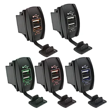 

Universal Cigarette Lighter Car Charger USB Vehicle Waterproof Dual USB Fast Charging Charger Power Socket For Mobile Phone