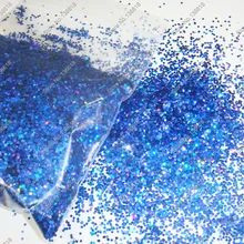 50 г-1 мм(1/2") голографический Лазер Темно-синий цвет ослепительный шестиугольные блестки Spangle форма для дизайна ногтей и блестки для рукоделия