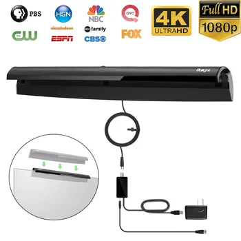 

HDTV Antenna Digital Indoor Signal Reception with Amplifier Booster US Power Adapter Tv Antenna
