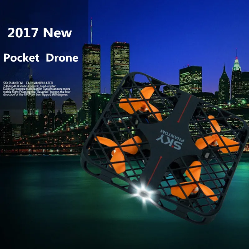 

2017 Newest Square mesh Mini rc Pocket drone 2.4G 4ch 6Axis headless 3D Flip RC Quadcopter UFO Toy Kit Nano RC Drone vs x12s
