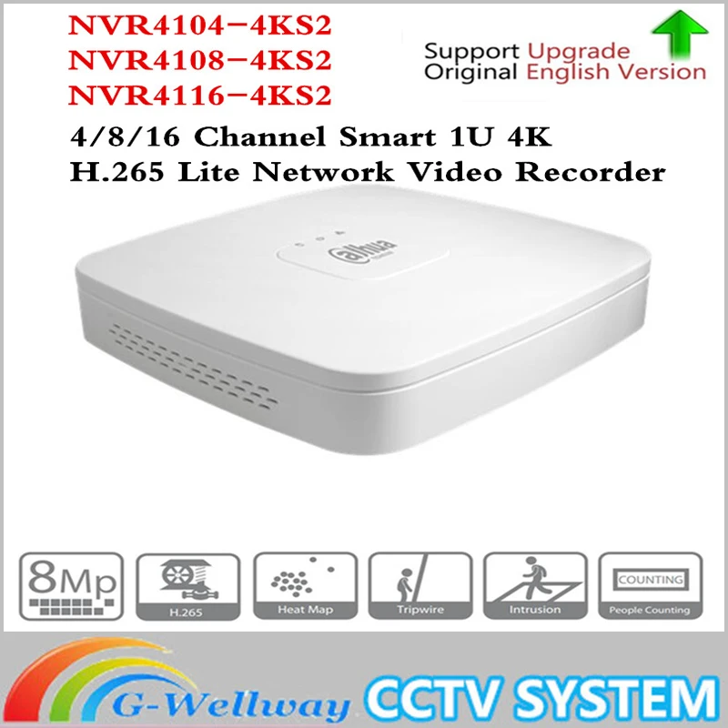 

Original NVR4104/NVR4108 NVR4116 Smart 1U Mini NVR replaced by H.265 NVR4104-4ks2 NVR4108-4ks2 NVR4116-4ks2 8mp 4ch/8ch/16ch NVR