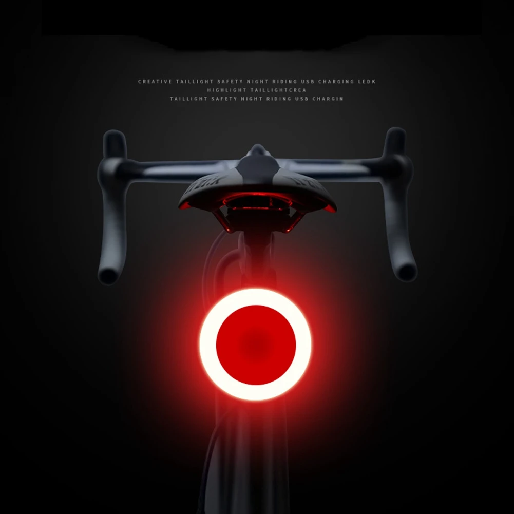 Sale Innovative USB Rechargeable Bicycle Taillight Heart Shape Bone Shape Mountain Road Bike Night Riding Tail Rear Light 8