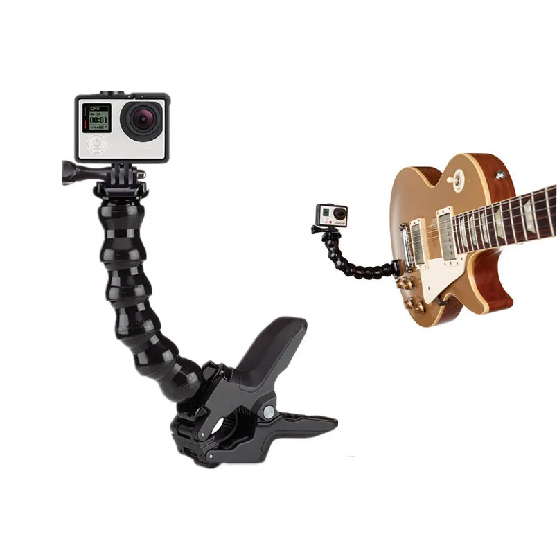 

Jaws Flex Clamp Mount + Adjustable Neck 7 Joint for GoPro Hero 7 6 5 4 3 Xiaomi YI 4K 4K+ SJ4000 SJ5000 SJ6000 Accessories