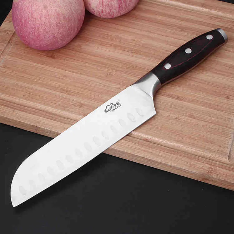 Aliexpress.com : Buy Mikala Kitchen Stainless Steel Santoku Knife Multifunctional Slicing Knives