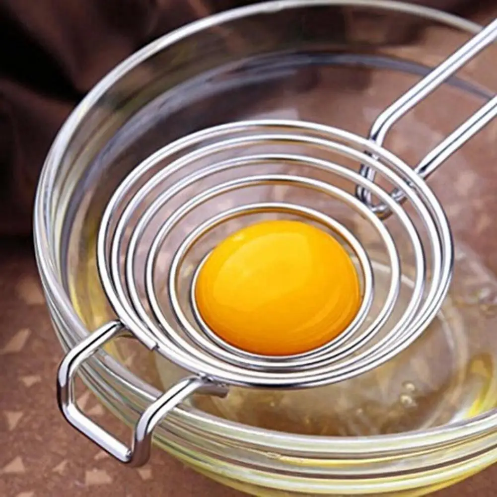 PRENKIN Acciaio Inossidabile tuorlo d'uovo separatore Torta di Cottura Mini Uovo Bianco divisore Filtro Cucina Gadget 