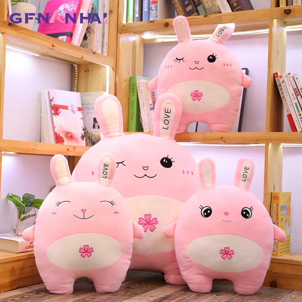 1 ед. 50/80 см милый вишня в цвету кролик плюшевые игрушки Kawaii Любовь слова кролик подушки мягкие детские игрушки дети подарки на день рождения