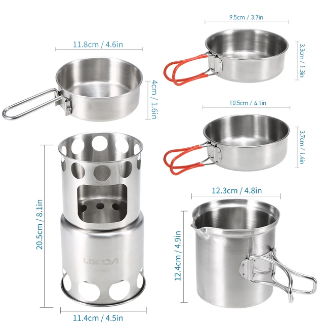 Stainless Steel Camping Cookware - Image 6