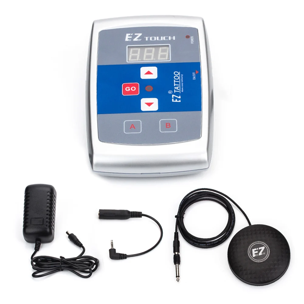 Premium EZ Tattoo Power Supply Kit Digital Display Screen Power Supply with 1 Convert Cable Tattoo Foot Switch Black цена Premium EZ Tattoo Power Supply Kit Digital Display Screen Power Supply with 1 Convert Cable Tattoo Foot Switch Black цены онлайн