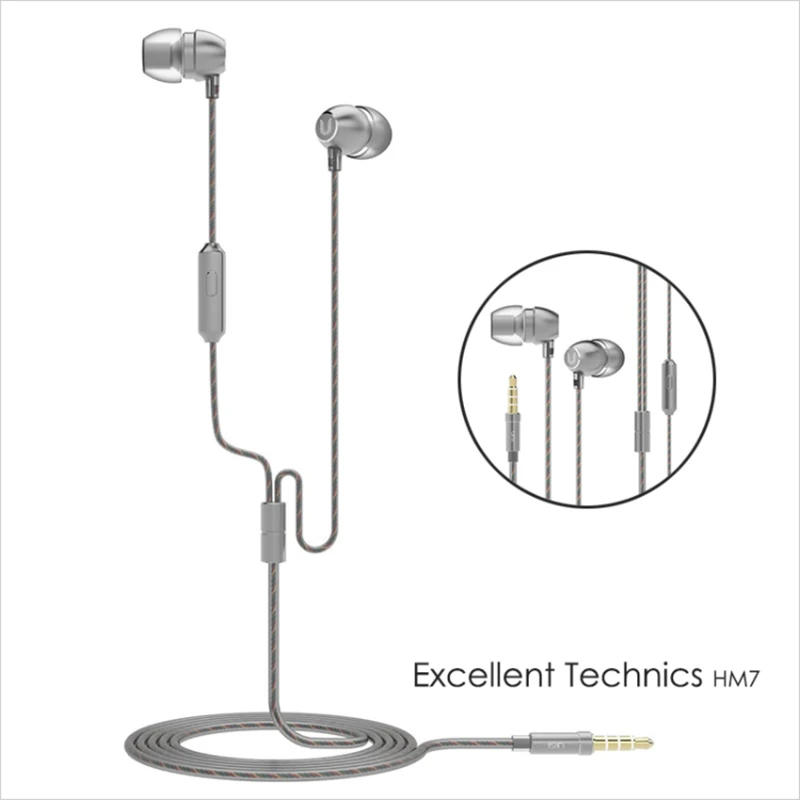 Металлические наушники вкладыши UiiSii HM7 100% оригинал супер бас DJ стерео