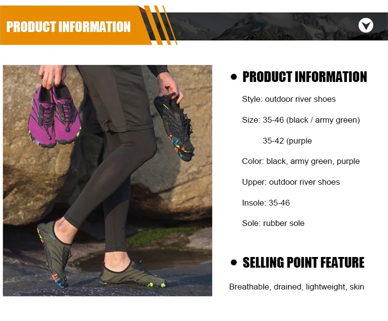 Verão dos Homens Sapatos de Água para Mulheres Sapatos de Praia Natação do Aqua Sapatos de Mergulho Sandálias de Pesca Novo Respirável Upstream Tênis Descalços 5 Cheap Sapatos de natação