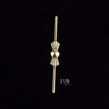 100 pcs Golden Bowtie Pins Connectors Crystal Prisms Of Chandelier Lamp Parts New