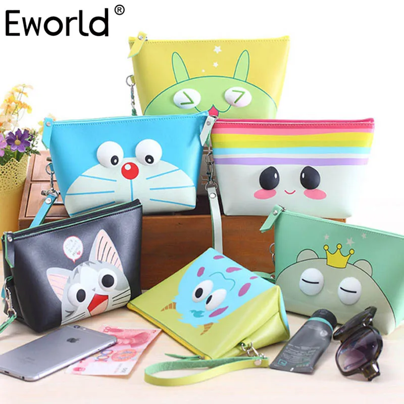 

2017 Hot Selling 3D Printing Portable Travel Cosmetic Bag Women Brand New Purse Children's Kids Cartoon Makeup Organizer Bag