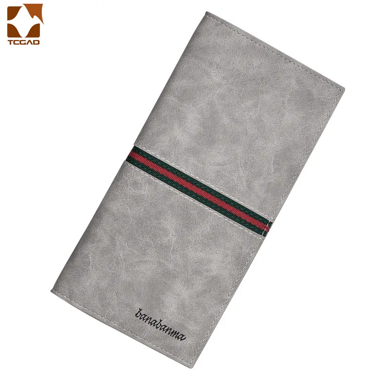

stylist men wallets thin long clutch leather genuine business Standard wallet business card holder 2019 new male wallets pocket