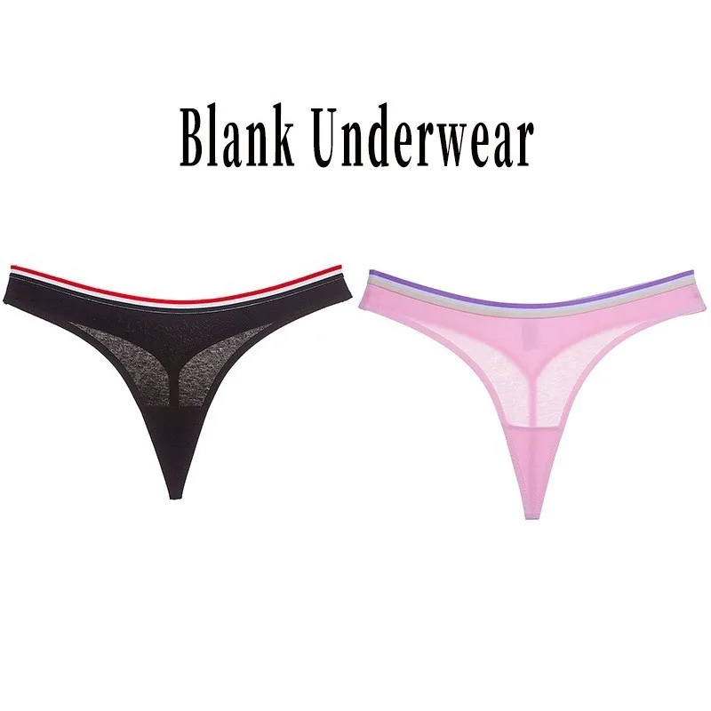 Black Pink Lanmaocat, 2 шт., сексуальные трусики-стринги, женское Спортивное нижнее белье, стринги, хлопковое нижнее белье, женское нижнее белье, трусики - Цвет: Black Pink