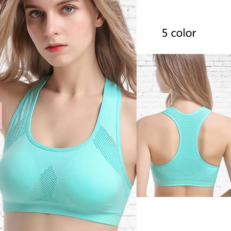 

sexy Plus Size Sports Bra Women Professional Shockproof Fitness Yoga Push Up Seamless Padded Running Top Bra drop ship hot