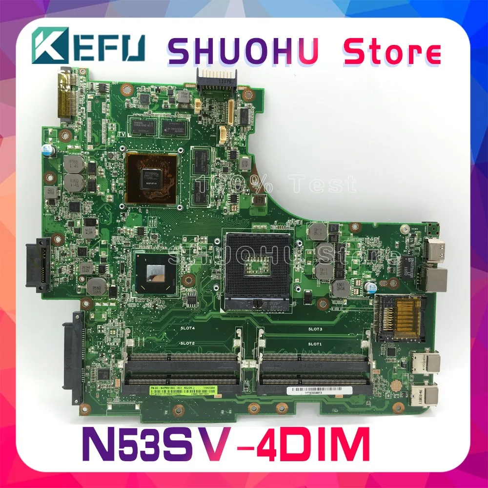 KEFU для ASUS N53SV N53S N53SN N53SM GT550M 2 Гб рабочая оригинальная материнская плата ноутбука