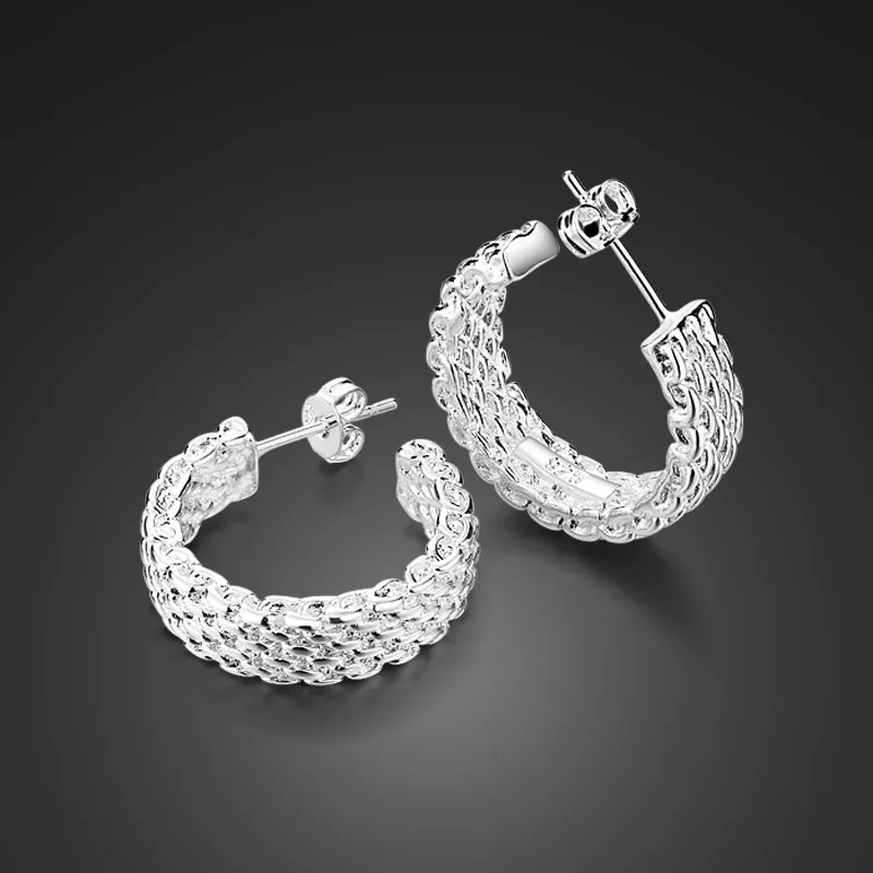 Модные ювелирные изделия из стерлингового серебра в стиле ретро S925 Серебряные серьги для ногтей привлекательные Женские однотонные серебряные серьги