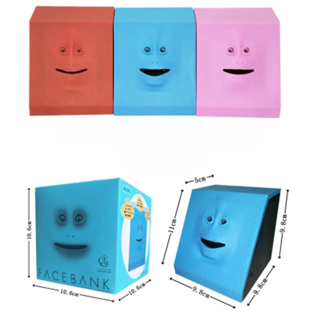 Creative Face Money Eating Box Automatic Saving Bank Chewing Piggy Bank Cat Safe Box Savings Money for Children