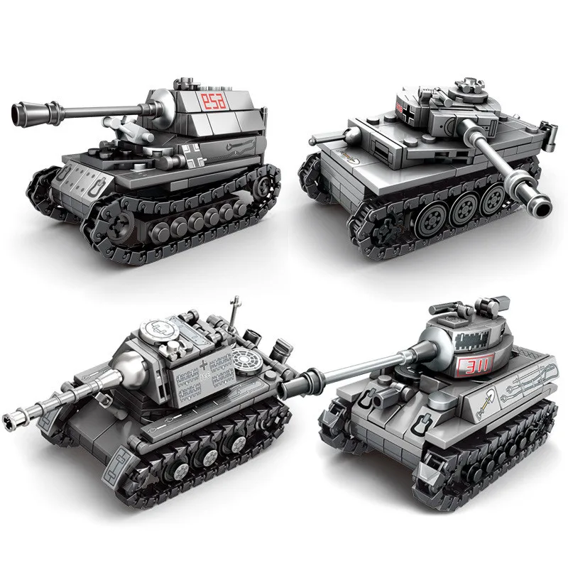 

Empires Of Steel Series Super Tank Building Blocks DIY 4 In 1 Model Tank Combat Car Compatible With Legoings Tank Bricks