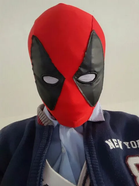 halloween Unisex Cosplay Movie Coser-2 High Quality Super Hero Deadpool Spandex Eyes Rubber Coating Face Mask costume one size