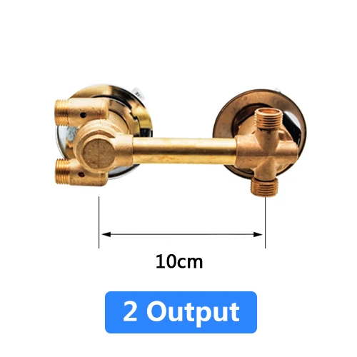 Vagsure 2/3/4/5 способов Выход латунь смесительный клапан переключателем Термостатический смеситель для душа кран Температура смеситель Управление винт Ванная комната - Цвет: 2ways 10cm screw